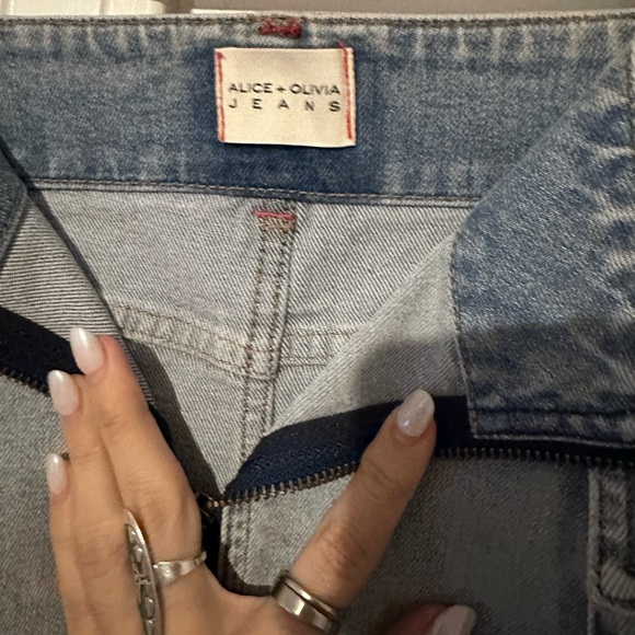 Alice + Olivia Rahmi Cargo Denim Mini Skirt - Picture 3 of 5
